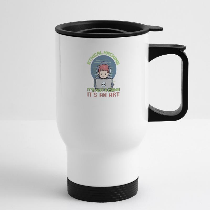 Hacker Programmer Developer Computer Science Thermal mug with handle