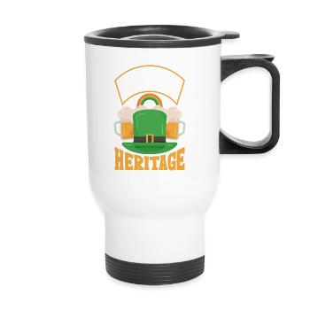 Irish Heritage Celebrate Ireland St Patrick's Day - Thermal mug with handle - white - Front