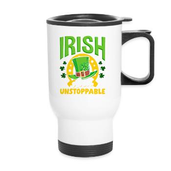Irlandais et irréparable Irlande Saint-Patrick - Tasse isotherme avec poignée - blanc - Devant
