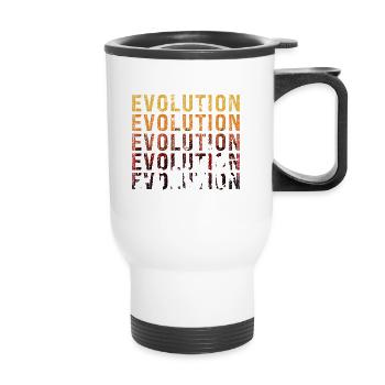 Evolution Skateboarding Skate Retro Streetwear - Thermal mug with handle - white - Front