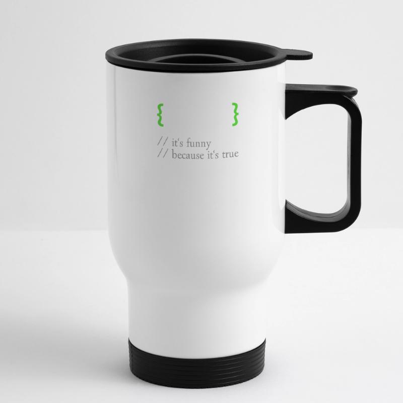 !False - Funny Coding Programmer Computer Program Thermal mug with handle