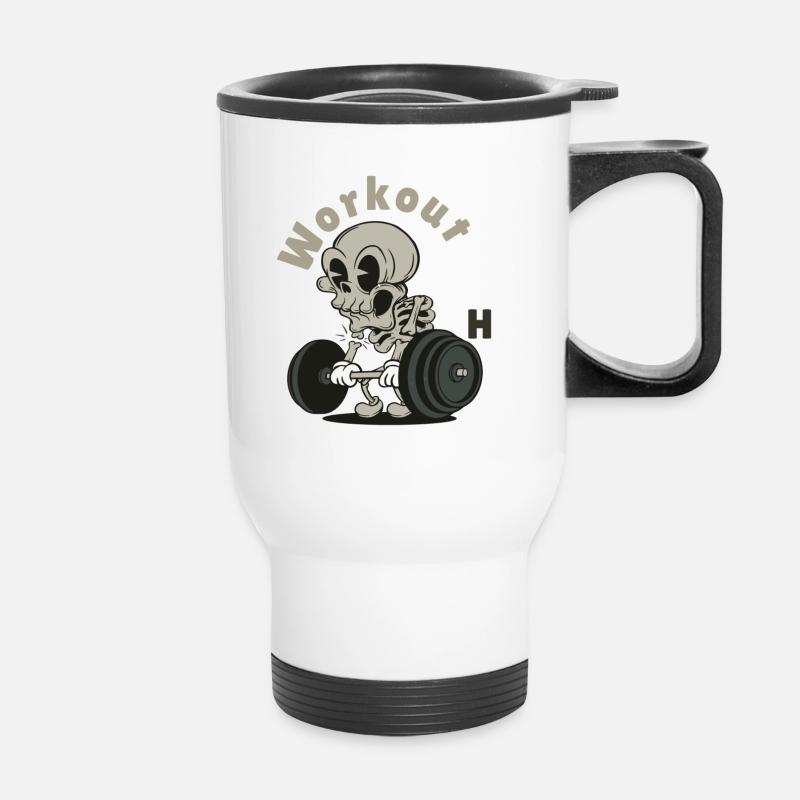 workout - Thermal mug with handle - white