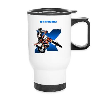Enduro Offroad - Thermal mug with handle - white - Front