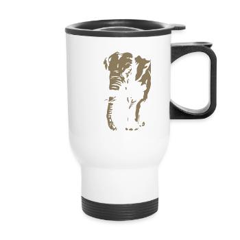 Congo - Elephant - Thermal mug with handle - white - Front