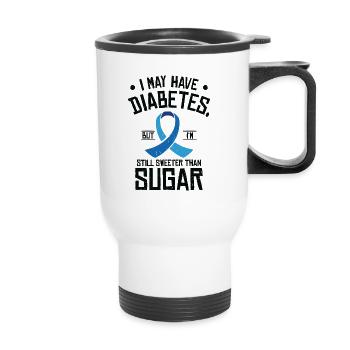 Diabetic Pancreas Diabetes Awareness - Thermal mug with handle - white - Front
