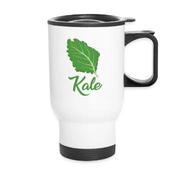 Great kale lover design - Thermal mug with handle - white - Front
