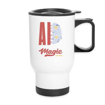 Ai It's Like Magic But Real Computer Science - Thermobecher mit Tragegriff - Weiß - Vorne