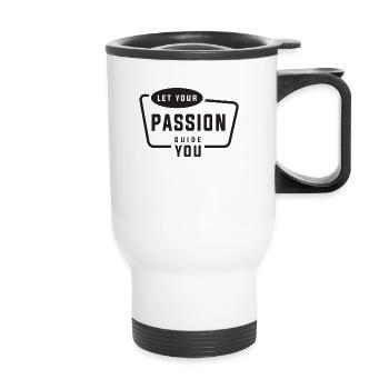 Passion Pursuit: Motivational Graphic Design - Thermal mug with handle - white - Front