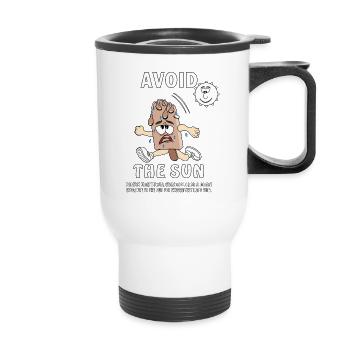 CRÈME GLACÉE CRÈME SOLAIRE ÉVITER LE SOLEIL - Tasse isotherme avec poignée - blanc - Devant