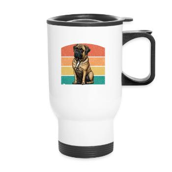 Bullmastiff Je t’entends Je n’écoute tout simplement pas - Tasse isotherme avec poignée - blanc - Devant