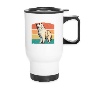 Grandes Pyrénées Je t’entends Je n’écoute tout simplement pas - Tasse isotherme avec poignée - blanc - Devant