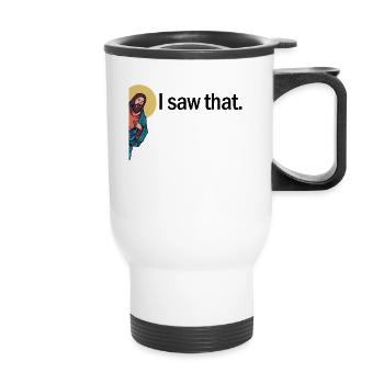 Jesus Ich habe diesen religi�sen Jesus des christl - Thermobecher mit Tragegriff - Weiß - Vorne
