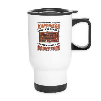 Bookseller, librarian, book lover - Thermal mug with handle - white - Front