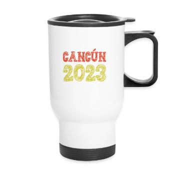 Cancun 2023 - Thermobecher mit Tragegriff - Weiß - Vorne