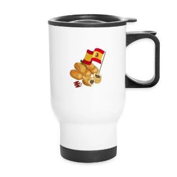Conchas Design for a Spanish Food Lover with - Thermobecher mit Tragegriff - Weiß - Vorne