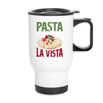 Pasta la vista - Thermobecher mit Tragegriff - Weiß - Vorne