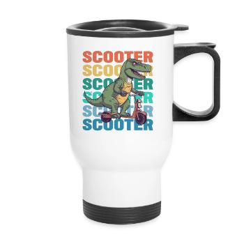 Scootering T Rex - Thermobecher mit Tragegriff - Weiß - Vorne
