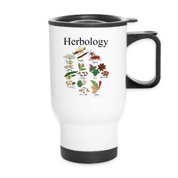 Kr�uterpflanze Lady Kr�uter -Blumengarten Herbolog - Thermobecher mit Tragegriff - Weiß - Vorne