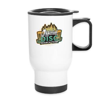 Recherche officielle de disque, Team Frisbee, Golf Disc - Tasse isotherme avec poignée - blanc - Devant