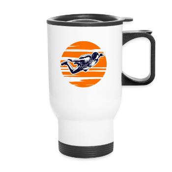 Skydiving Skydiver Sunset - Thermal mug with handle - white - Front