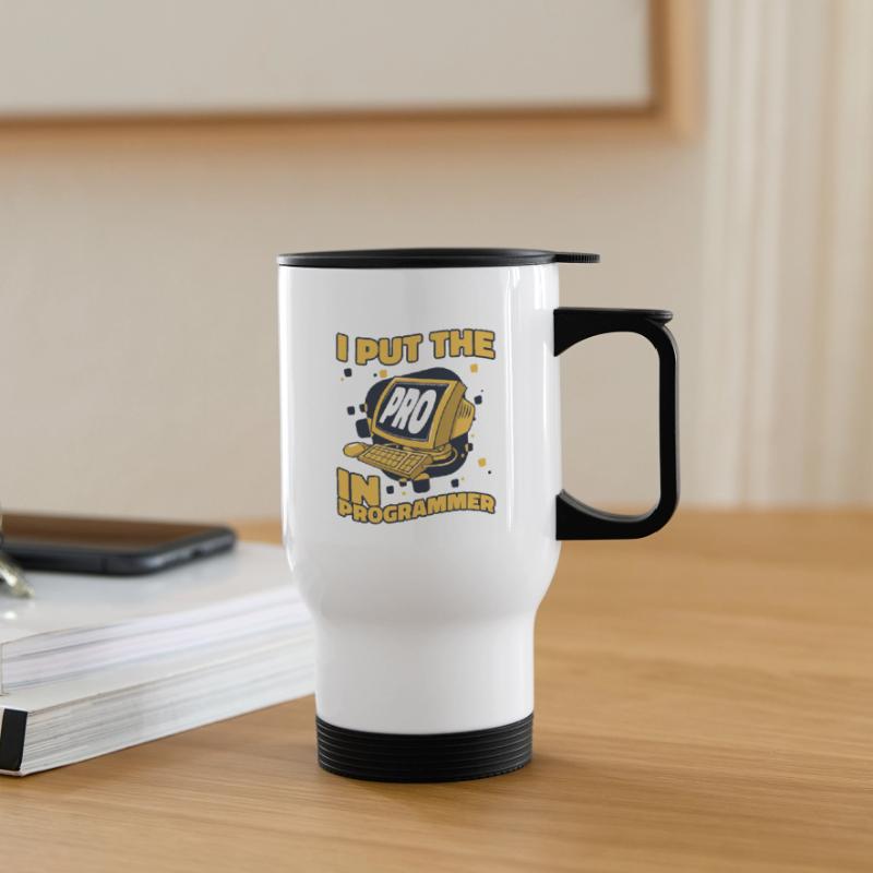 J’ai mis le pro dans Programmeur Developer Coder Tasse isotherme avec poignée