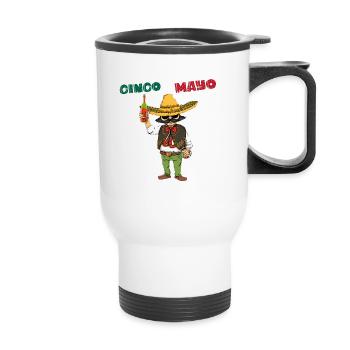 Celebration Bekleidung Cinco de Mayo Fiesta - Thermobecher mit Tragegriff - Weiß - Vorne