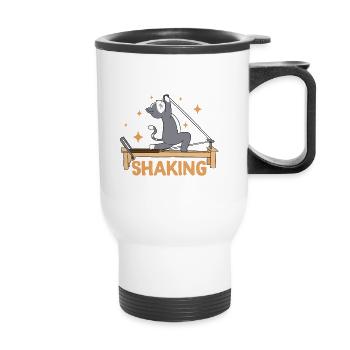 Si vous tremblez, ça marche 2 - Tasse isotherme avec poignée - blanc - Devant