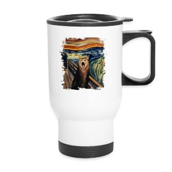 Le Chat Criant Edvard Expressionnisme Munch - Tasse isotherme avec poignée - blanc - Devant