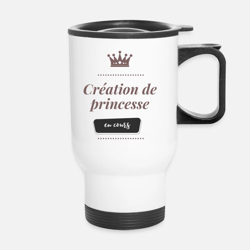 Création de princesse en cours - Tasse isotherme avec poignée - blanc