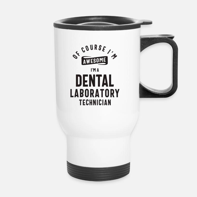 Awesome Dental Laboratory Technician - Thermal mug with handle - white