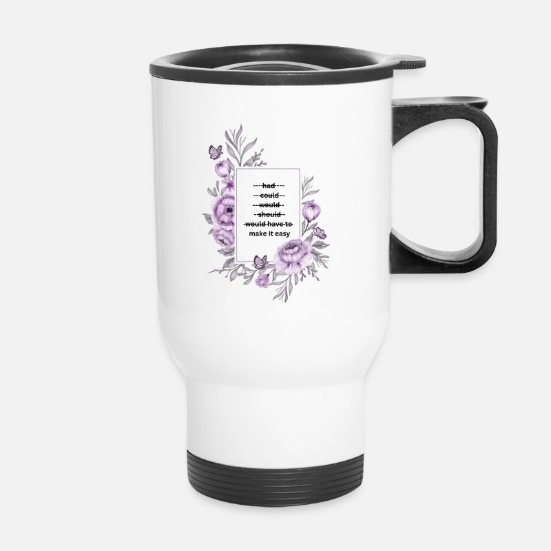 Modern Design - Thermal mug with handle - white
