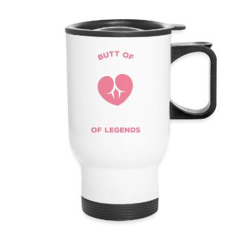 Butt of Champions, Bubble of Legends - Thermobecher mit Tragegriff - Weiß - Vorne