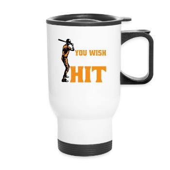 You Wish You Could Hit Like A Girl 2 - Thermobecher mit Tragegriff - Weiß - Vorne