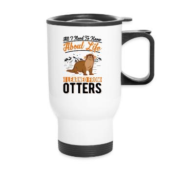 Loutre Loutre Loutre Loutre de mer - Tasse isotherme avec poignée - blanc - Devant