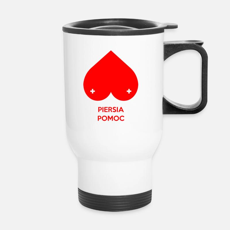 Breast help - Thermal mug with handle - white