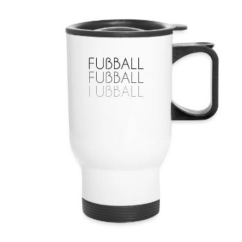 Lettrage de football - Tasse isotherme avec poignée - blanc - Devant