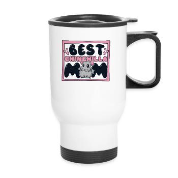 Meilleur Chinchilla Maman Shorttail Long Tail - Tasse isotherme avec poignée - blanc - Devant