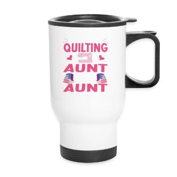 Quilting Gift Sewing Knitting Quilter - Thermal mug with handle - white - Front