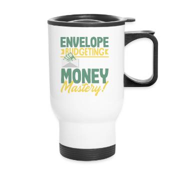 Envelope Budgeting - Money Mastery - Thermobecher mit Tragegriff - Weiß - Vorne