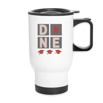 DONE, graduation, graduation, high school diploma, diploma - Thermal mug with handle - white - Front