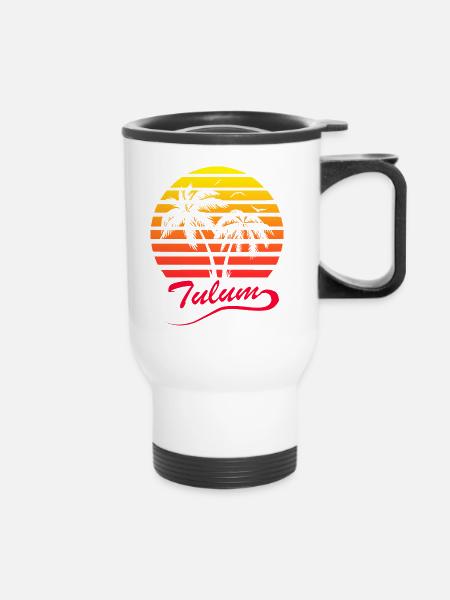 Tulum - Thermobecher mit Tragegriff - Weiß