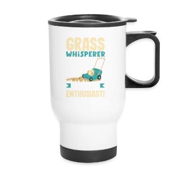 Grass Whisperer Just-Cut Scent Enthusiast - Tasse isotherme avec poignée - blanc - Devant
