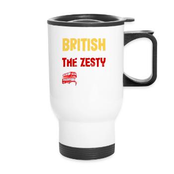 British Accent The Zesty Flavor of Humor - Thermal mug with handle - white - Front