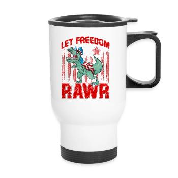 Que la liberté soit rawr - Tasse isotherme avec poignée - blanc - Devant