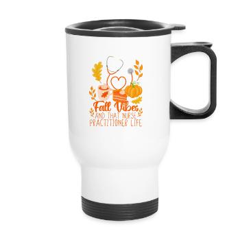 Autumn mood and the nurse-practitioner - Thermal mug with handle - white - Front