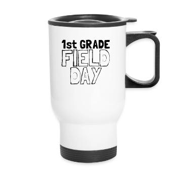 1. Klasse Field Day School Kinderlehrer 1. Klasse - Thermobecher mit Tragegriff - Weiß - Vorne