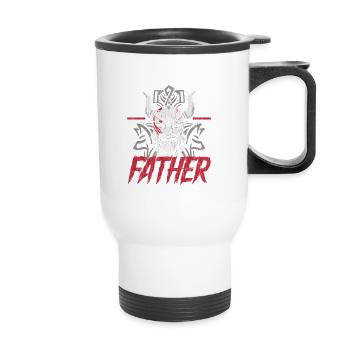 Viking by Blood, Father by Choice Father's Day - Thermobecher mit Tragegriff - Weiß - Vorne