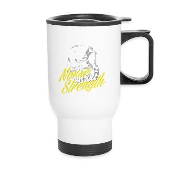 Dad the Pillar of Norse Strength Father's Day - Thermal mug with handle - white - Front