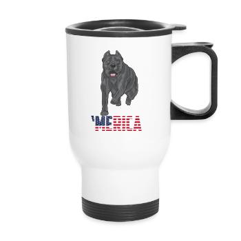 Cane Corso Merica - Thermobecher mit Tragegriff - Weiß - Vorne