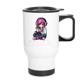 Gaming Console PC Gamer Girl Gamer Girl - Thermal mug with handle - white - Front